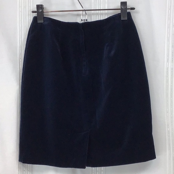 ๐VTG HUGO BUSCATI Midnight Blue Cotton Velvet Lined Back Zip - Picture 3 of 11